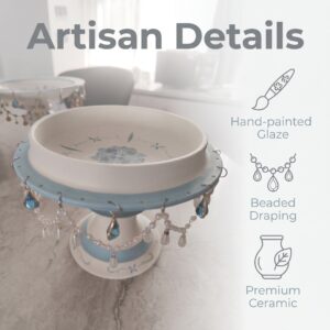 Handcrafted double-layer ceramic plate