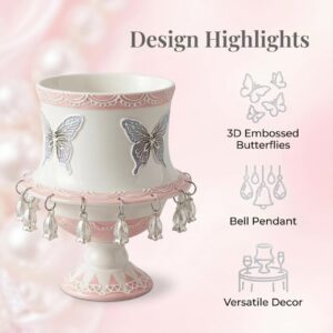 Pink Butterfly Ceramic Cup