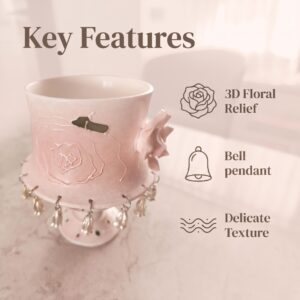 Pink Rose-shaped Rotating Cup