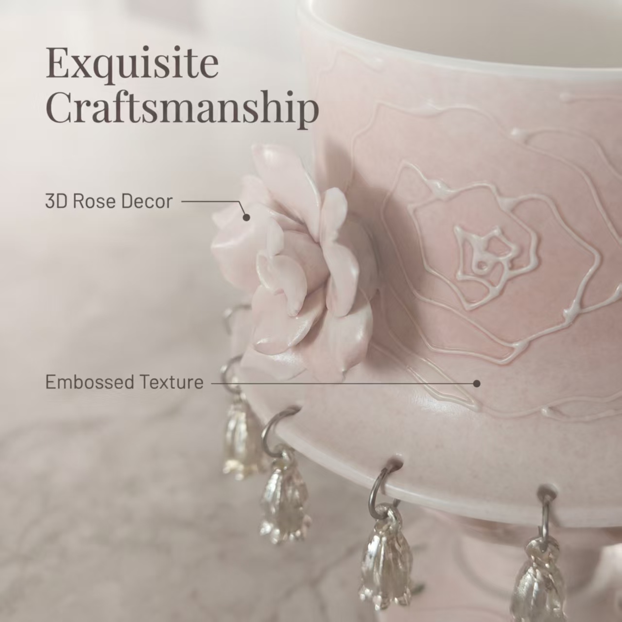 Pink Rose-shaped Rotating Cup - Image 4