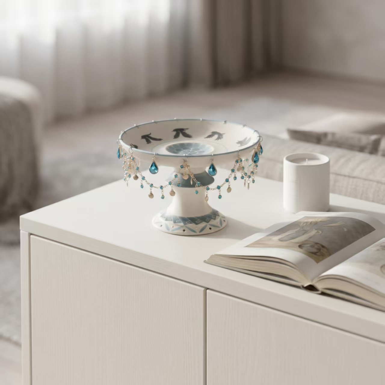Flying Bird Rotating Ceramic Plate - Image 3