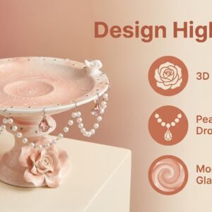 Rose-Pink Ceramic Pearl Plate